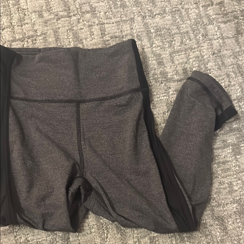 lululemon athletica Gray and Black Leggings- size 2